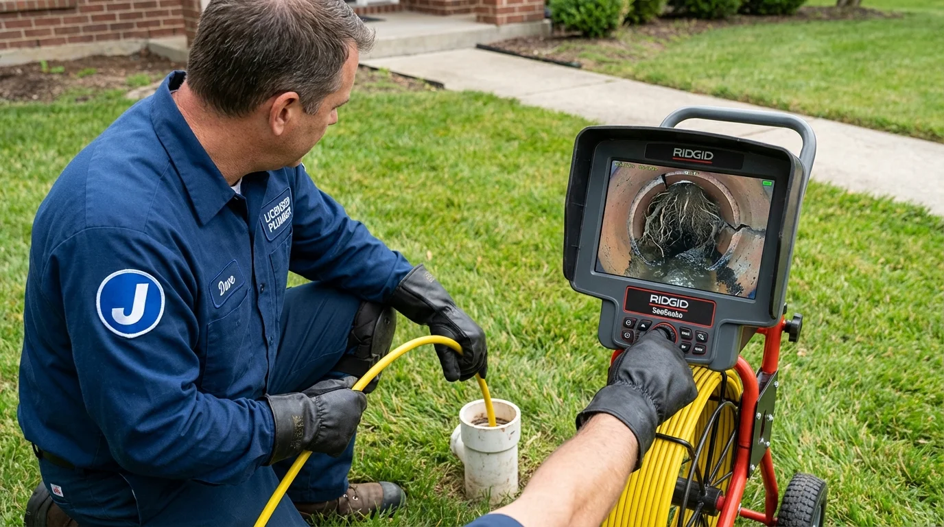 Sewer camera inspection being performed by Johns Plumbing LLC in Key Largo