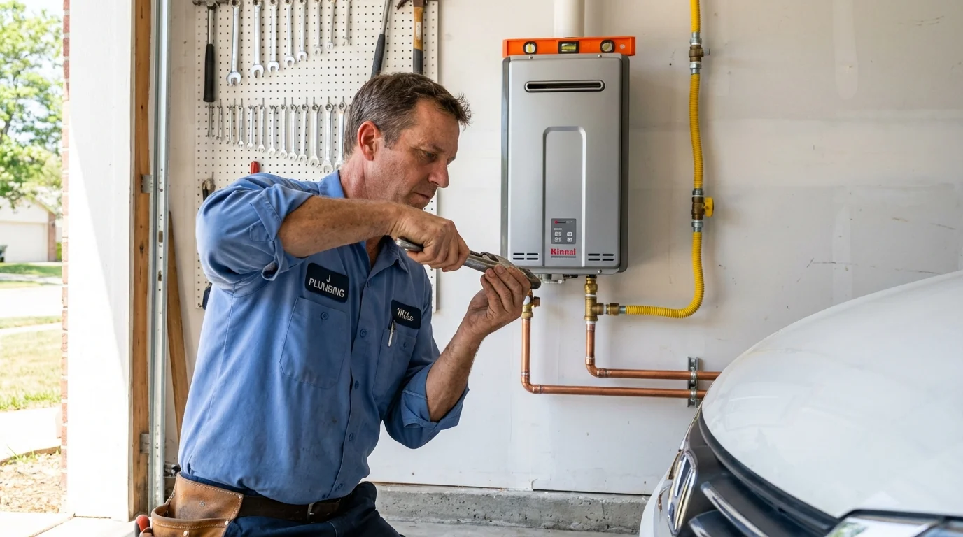Tankless water heater installation by a Johns Plumbing LLC plumber in Key Largo